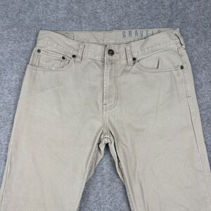 Bullhead Gravels Slim Jeans Mens 34x34 Khaki Tan Cotton Workwear Outdoor Pants